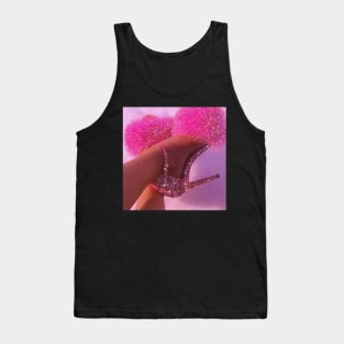 Sparkly pink high heel Tank Top